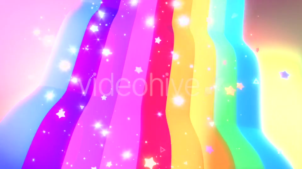 Rainbow Waterfall and Stars Background Videohive 21157422 Motion Graphics Image 3