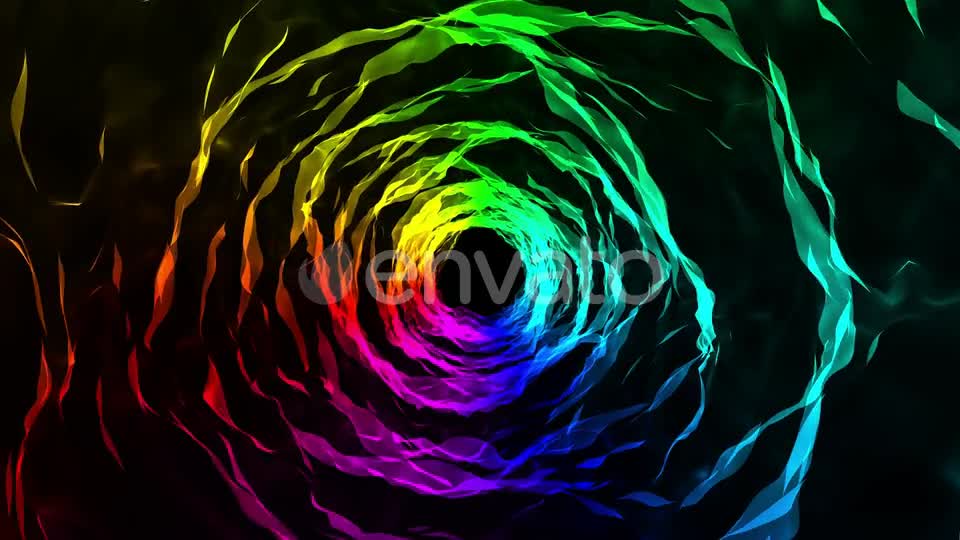 Rainbow Wave Tunnel 4 K Videohive 22589945 Motion Graphics Image 1