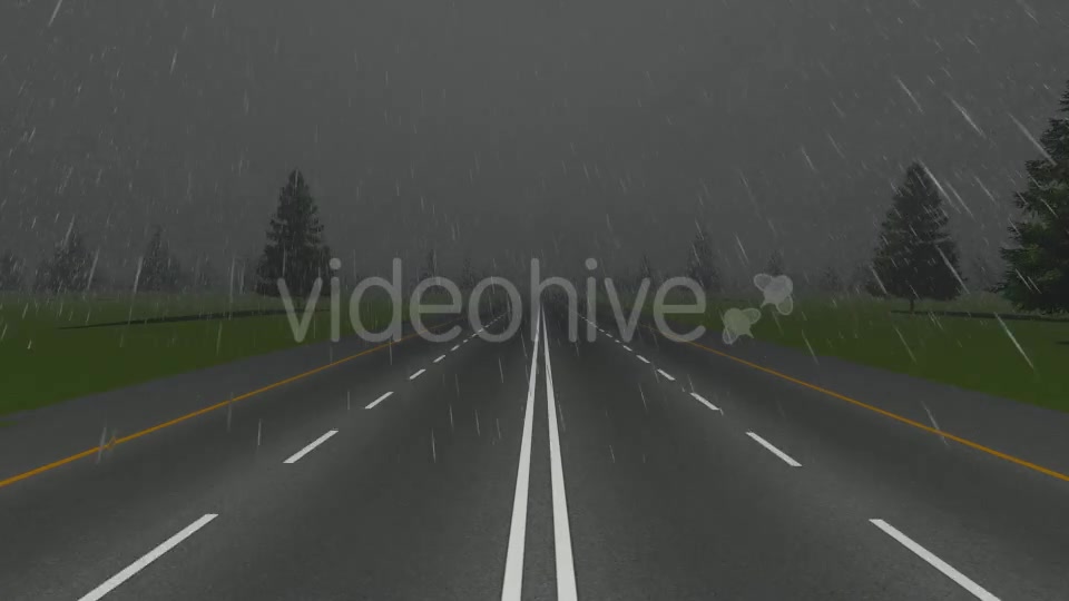 Rainy Road Videohive 19244955 Motion Graphics Image 3