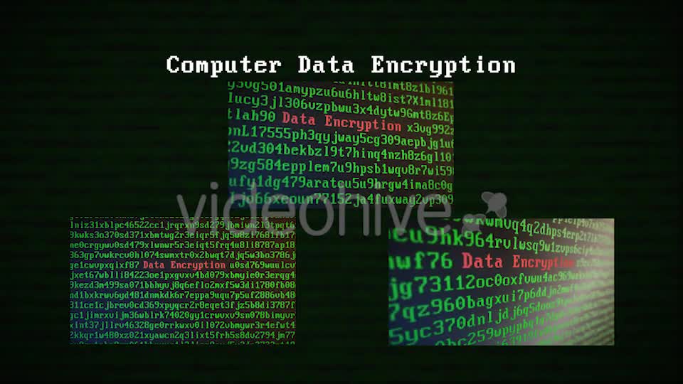Random Letters and Numbers Data Encryption on a Computer Screen Videohive 20814165 Motion Graphics Image 1