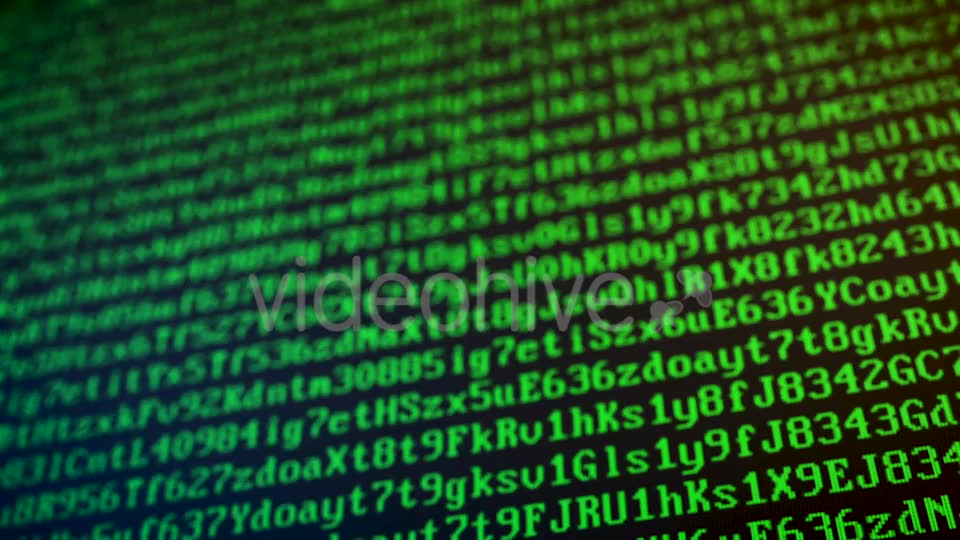 Random Letters and Numbers Data Encryption on a Computer Screen Videohive 20814165 Motion Graphics Image 2