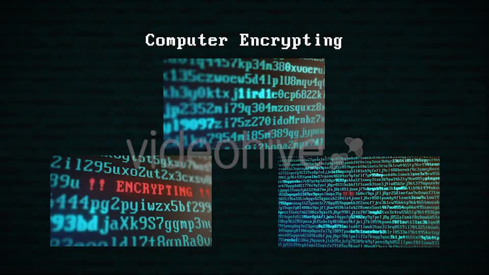 Random Letters and Numbers Encrypting on a Computer Screen Videohive 20851233 Motion Graphics Image 1