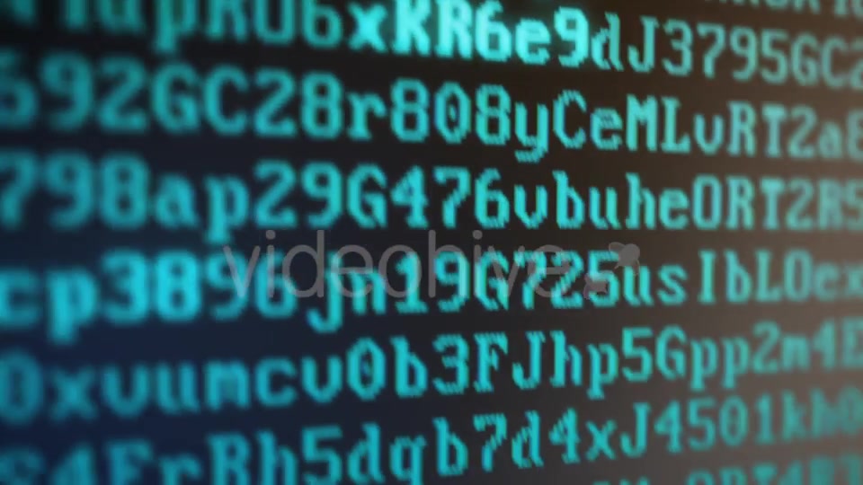 Random Letters and Numbers Encrypting on a Computer Screen Videohive 20851233 Motion Graphics Image 3