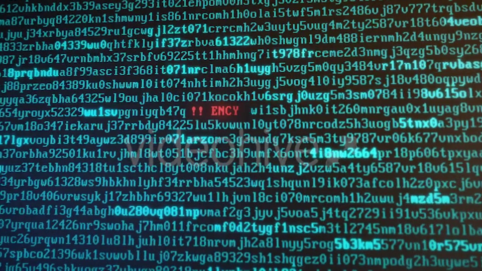 Random Letters and Numbers Encrypting on a Computer Screen Videohive 20851233 Motion Graphics Image 6