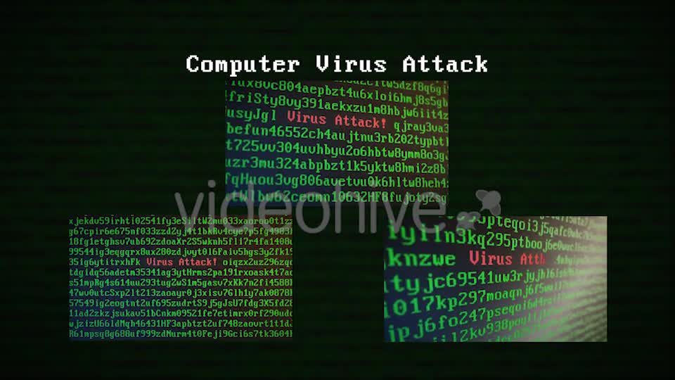 Random Letters and Numbers Virus Attack on a Computer Screen Videohive 20830316 Motion Graphics Image 1