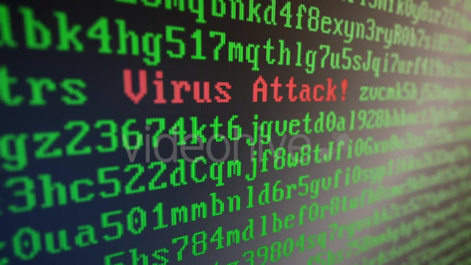 Random Letters and Numbers Virus Attack on a Computer Screen Videohive 20830316 Motion Graphics Image 9