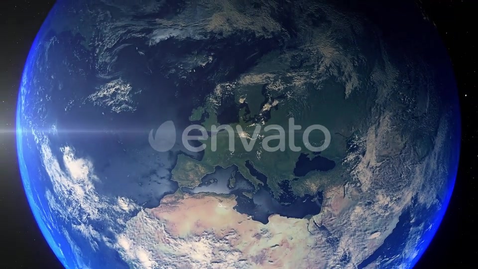 Realistic Earth Zoom Out Clouds Europe Germany Videohive 25476426 Motion Graphics Image 6