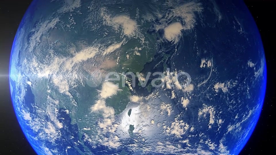 Realistic Earth Zoom Out Clouds Korea Videohive 25476432 Motion Graphics Image 6