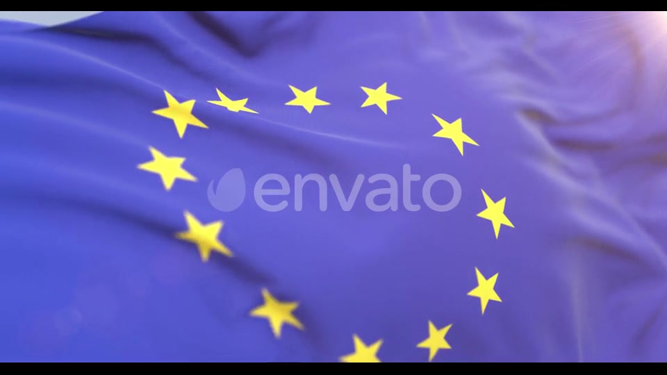 Realistic Europe Flag Close Up 4K Loop Videohive 22794505 Motion Graphics Image 9