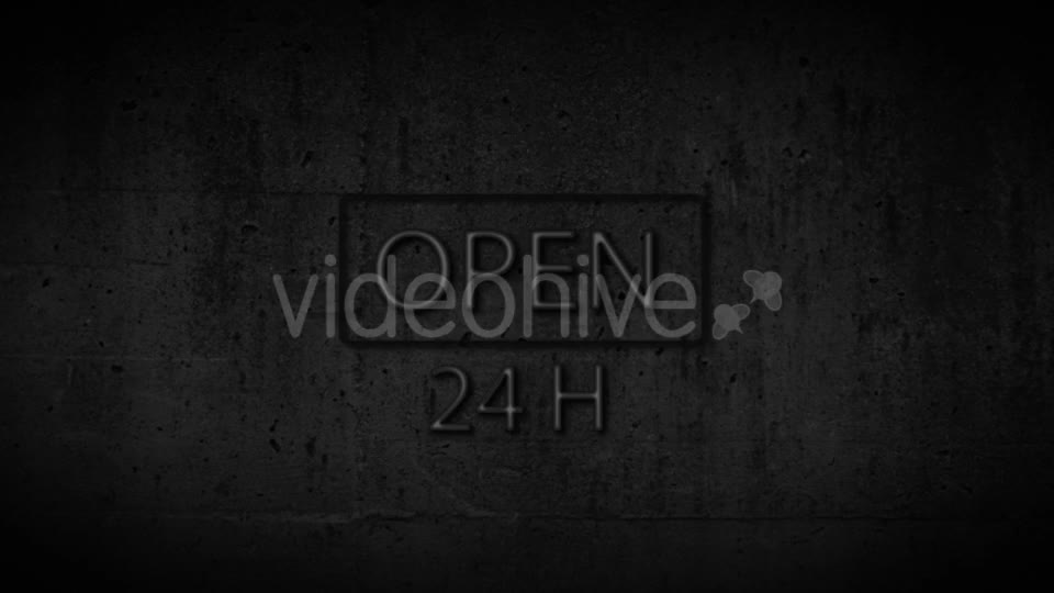 Red blue Neon Sign Open 24 Hours Videohive 20012967 Motion Graphics Image 1