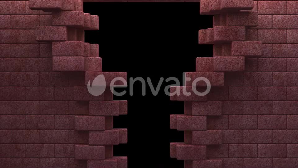 Red Bricks Wall Reveal Videohive 22300515 Motion Graphics Image 6