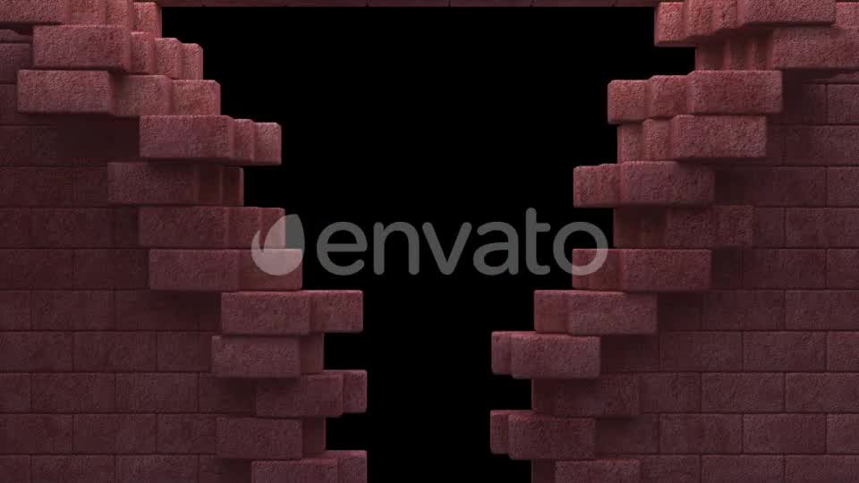 Red Bricks Wall Reveal Videohive 22300515 Motion Graphics Image 7