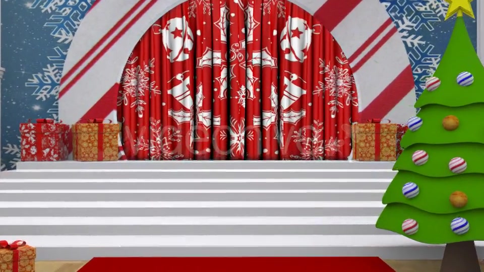 Red Carpet Christmas Curtain Open Videohive 13737991 Motion Graphics Image 5