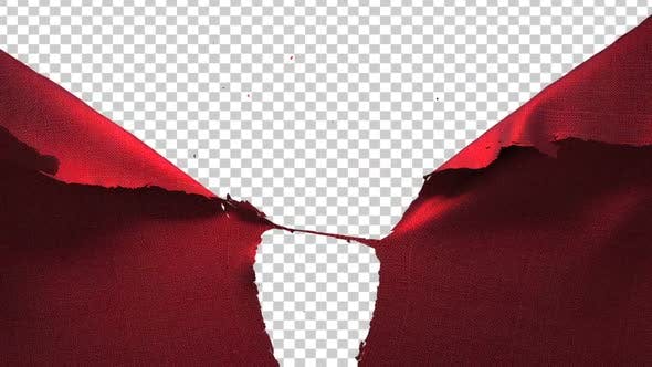 Red Cloth Tearing Opening 02 - Videohive Download 23898845