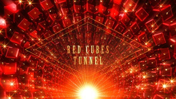 Red Cubes Tunnel - Videohive Download 21432292