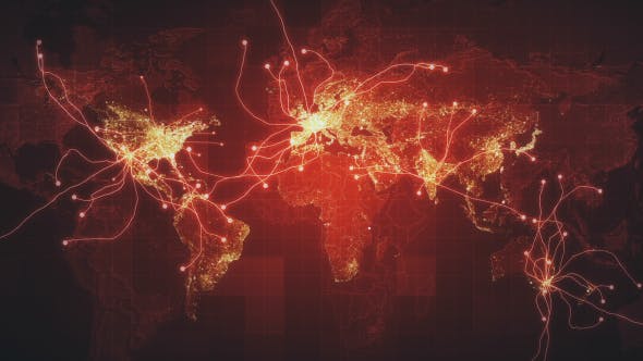 Red Global Map Network Rollback 4K - 19907598 Download Videohive