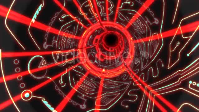 Red Space Tunnel Videohive 13548218 Motion Graphics Image 1