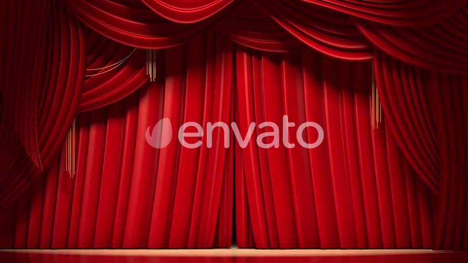 Red Stage Curtains Opening Videohive 24184468 Motion Graphics Image 1