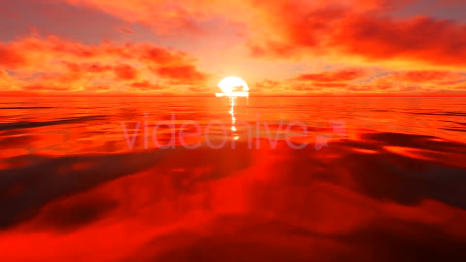 Red Sunlight Reflection On Water Videohive 19730395 Motion Graphics Image 1