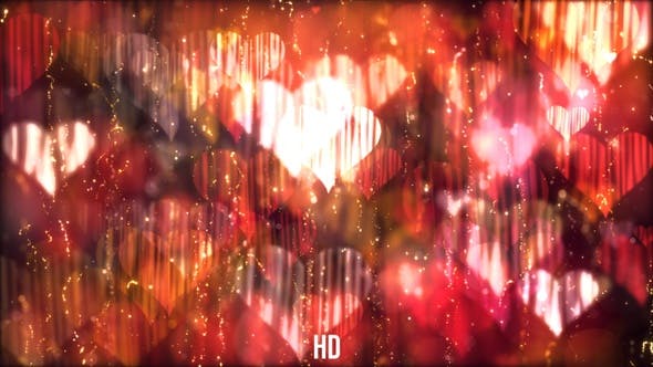 Red Valentines Heart Background - Videohive 23178020 Download