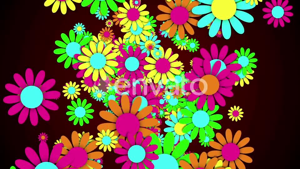 Retro Flowers 4K Videohive 22806103 Motion Graphics Image 2