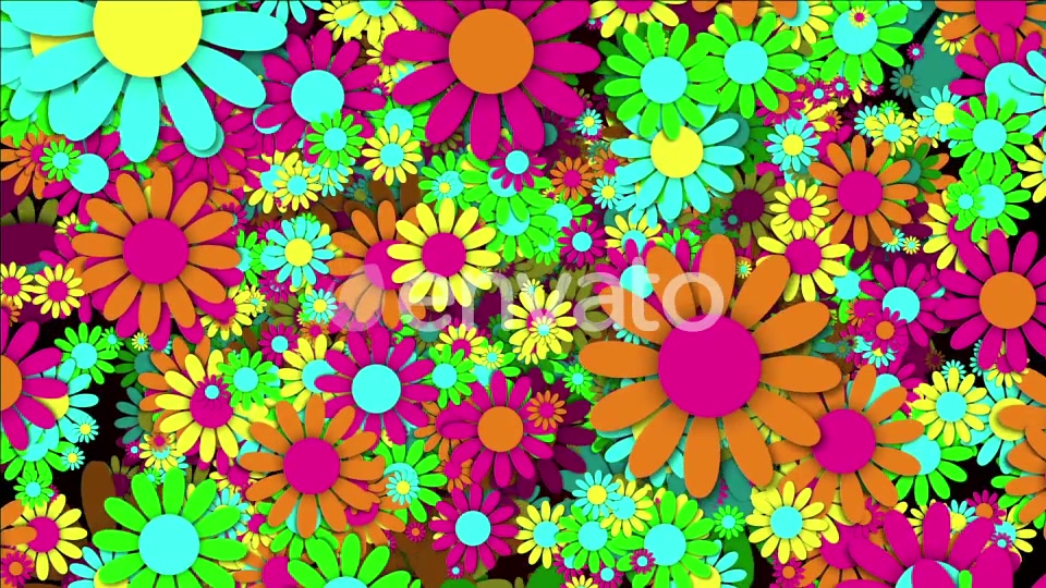 Retro Flowers 4K Videohive 22806103 Motion Graphics Image 5