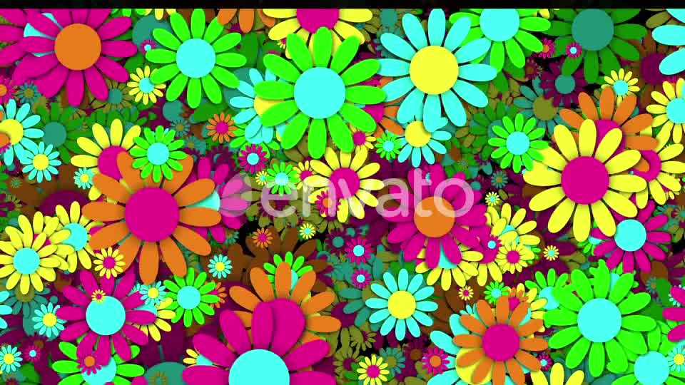 Retro Flowers 4K Videohive 22806103 Motion Graphics Image 9
