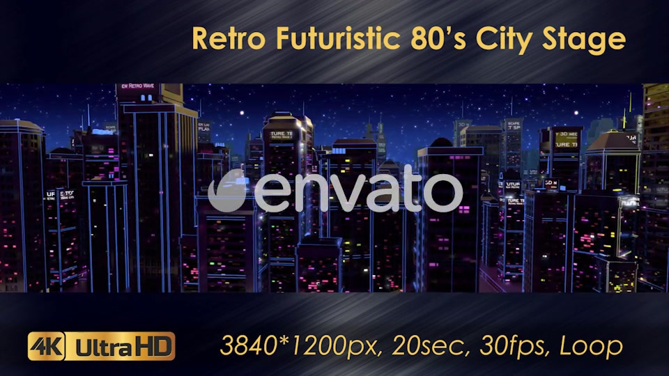 Retro Futuristic 80s City Stage Videohive 23506262 Motion Graphics Image 10