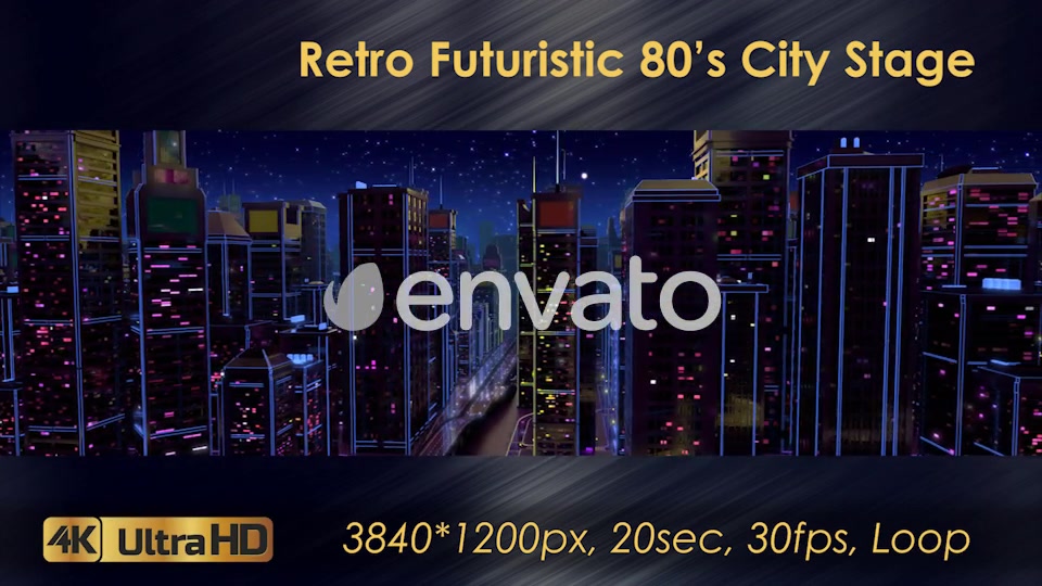 Retro Futuristic 80s City Stage Videohive 23506262 Motion Graphics Image 3