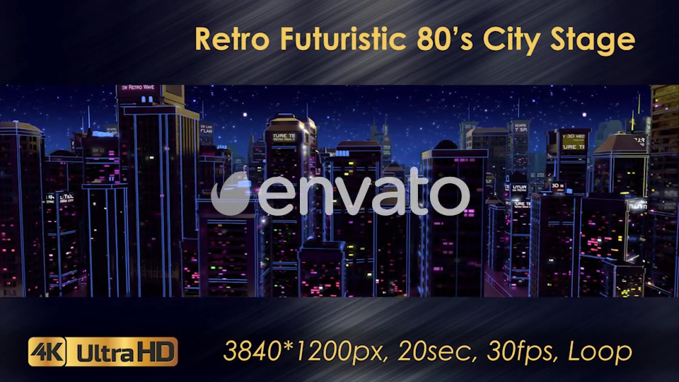 Retro Futuristic 80s City Stage Videohive 23506262 Motion Graphics Image 5