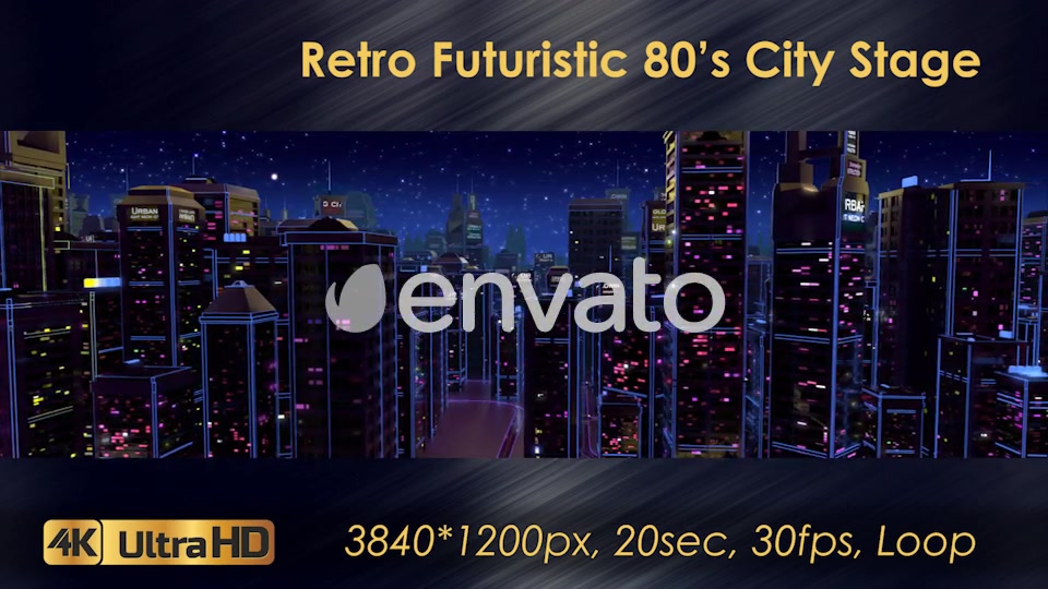 Retro Futuristic 80s City Stage Videohive 23506262 Motion Graphics Image 6