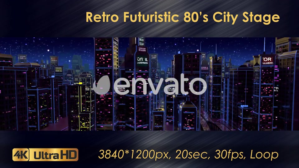 Retro Futuristic 80s City Stage Videohive 23506262 Motion Graphics Image 7