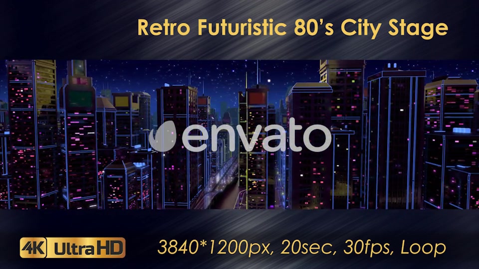 Retro Futuristic 80s City Stage Videohive 23506262 Motion Graphics Image 8