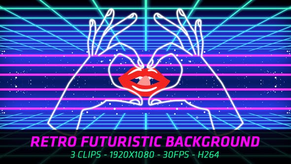 Retro Futuristic Background (3 in 1) - Download Videohive 21881770