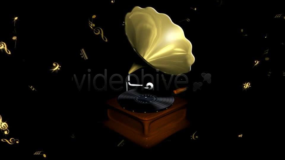Retro Gramophone & Flying Notes Pack of 3 Videohive 5017174 Motion Graphics Image 1