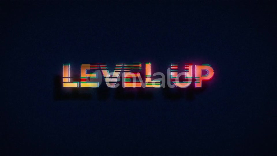 Retro Level Up Text Glitch Videohive 25222311 Motion Graphics Image 3