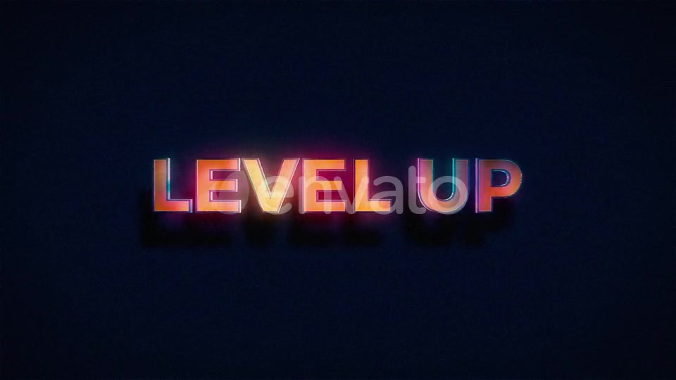 Retro Level Up Text Glitch Videohive 25222311 Motion Graphics Image 4
