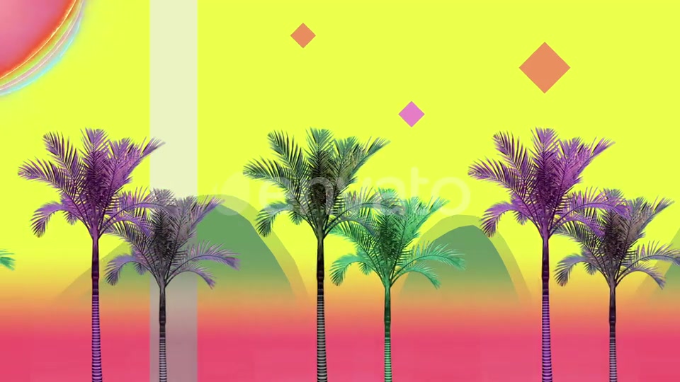 Retro Palms In Motion Videohive 24424450 Motion Graphics Image 3
