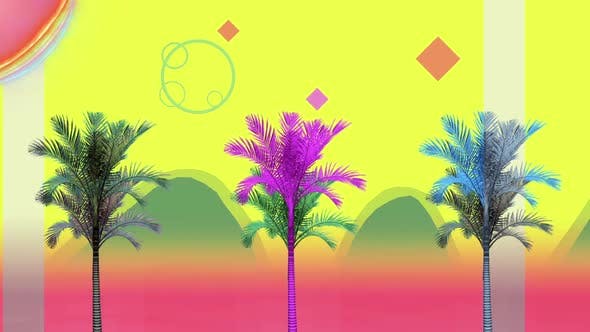 Retro Palms In Motion - Videohive 24424450 Download