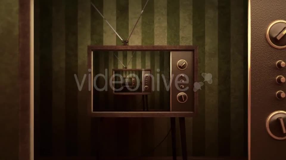 Retro Television Room Infinite Zoom Background Videohive 19381929 Motion Graphics Image 2