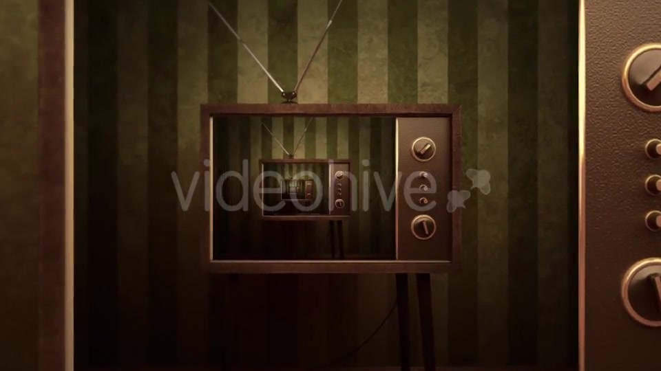 Retro Television Room Infinite Zoom Background Videohive 19381929 Motion Graphics Image 3
