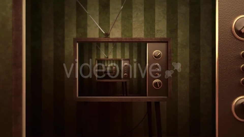 Retro Television Room Infinite Zoom Background Videohive 19381929 Motion Graphics Image 4