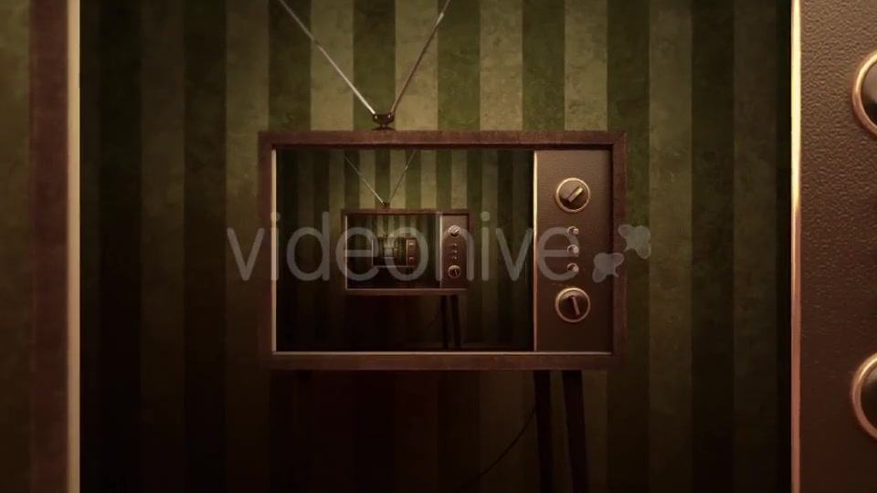 Retro Television Room Infinite Zoom Background Videohive 19381929 Motion Graphics Image 6