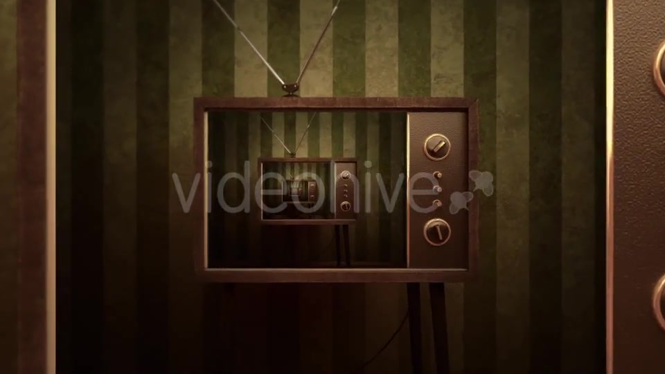Retro Television Room Infinite Zoom Background Videohive 19381929 Motion Graphics Image 7