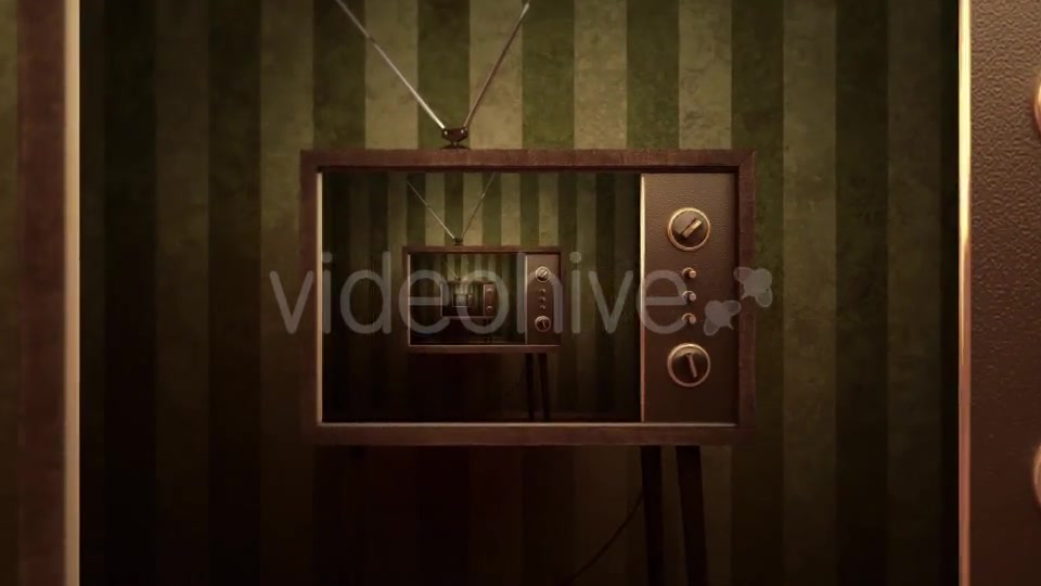 Retro Television Room Infinite Zoom Background Videohive 19381929 Motion Graphics Image 8