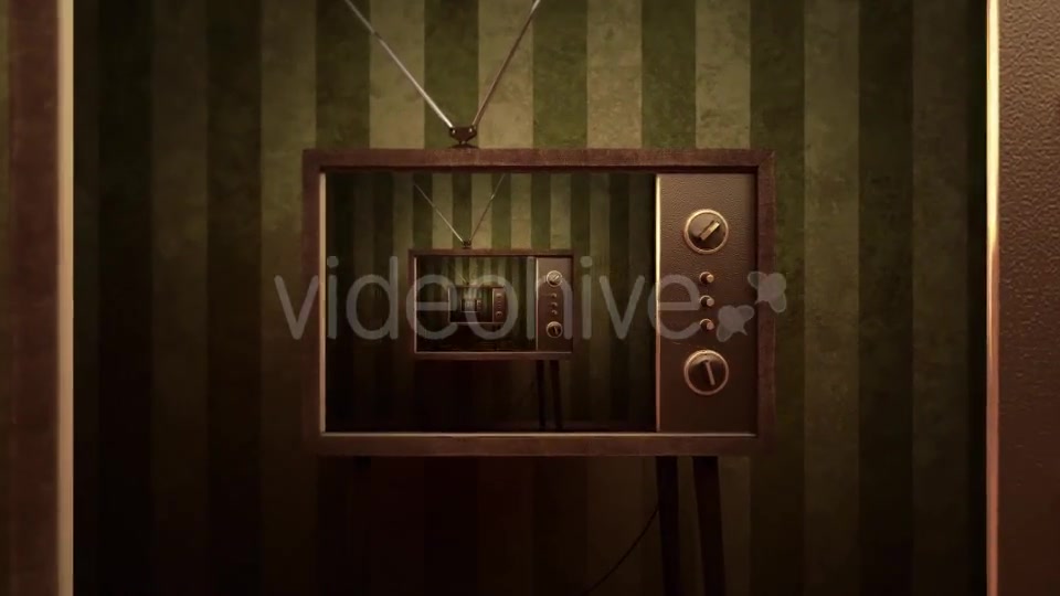 Retro Television Room Infinite Zoom Background Videohive 19381929 Motion Graphics Image 9