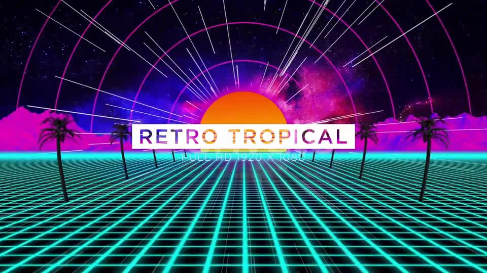 Retro Tropical VJ Loops Background Videohive 23050928 Motion Graphics Image 1
