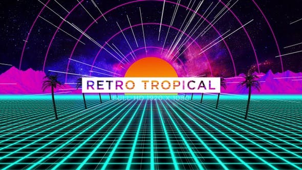 Retro Tropical VJ Loops Background - 23050928 Videohive Download