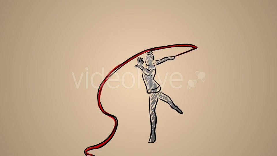 Rhythmic Gymnastics Womens Ribbon 01 Videohive 20755412 Motion Graphics Image 3