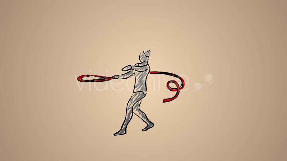 Rhythmic Gymnastics Womens Ribbon 01 Videohive 20755412 Motion Graphics Image 4